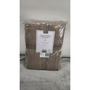 H&M Home Twin Size Cotton Brown Duvet Cover Set 68in X 88in | 20in X 26in New